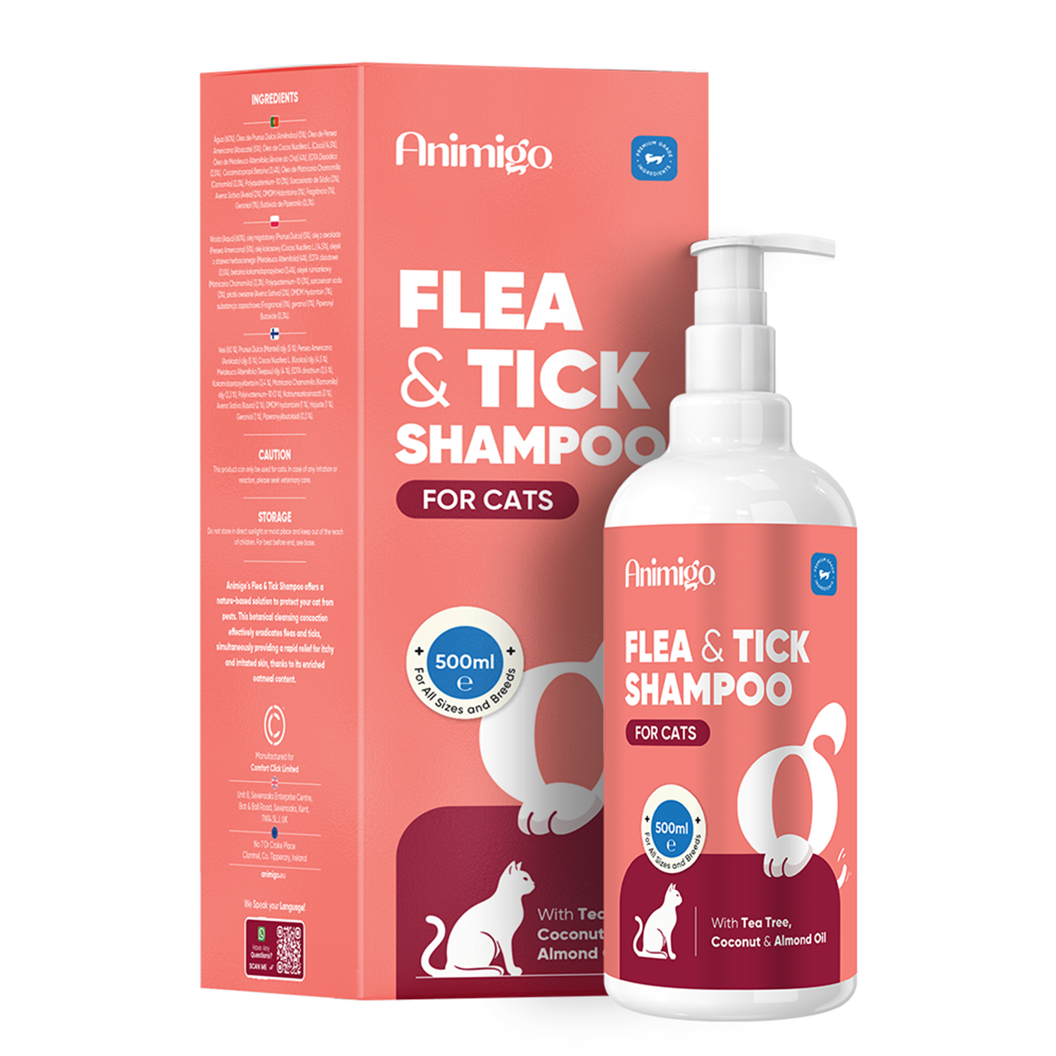 Loppe- og Flåt shampoo til Katte 500 ml